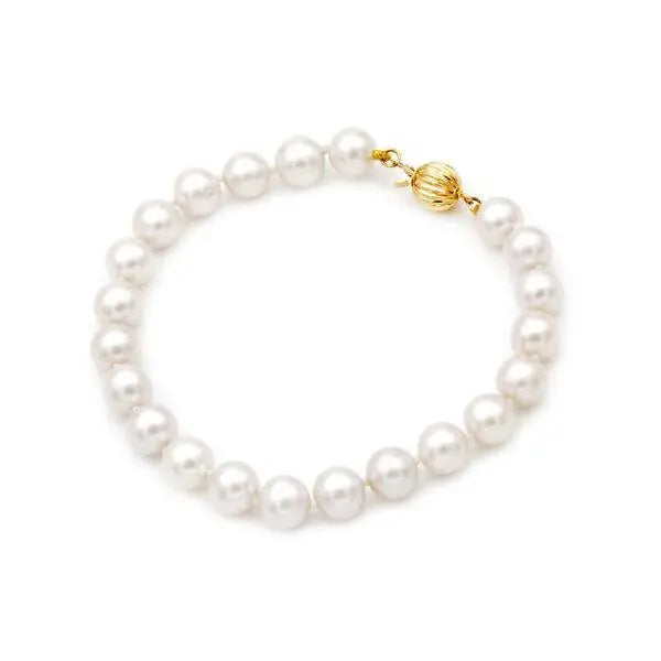 Βραχιόλι 110176 Fresh Water Pearl Κ14 με Μαργαριτάρια 7,0-8,0mm - Κοσμηματοπωλείο Goldy