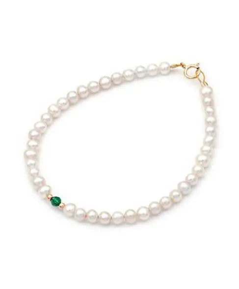 Βραχιόλι 110201 Fresh Water Pearl Κ14 με Μαργαριτάρια 4,0-4,5mm - Κοσμηματοπωλείο Goldy
