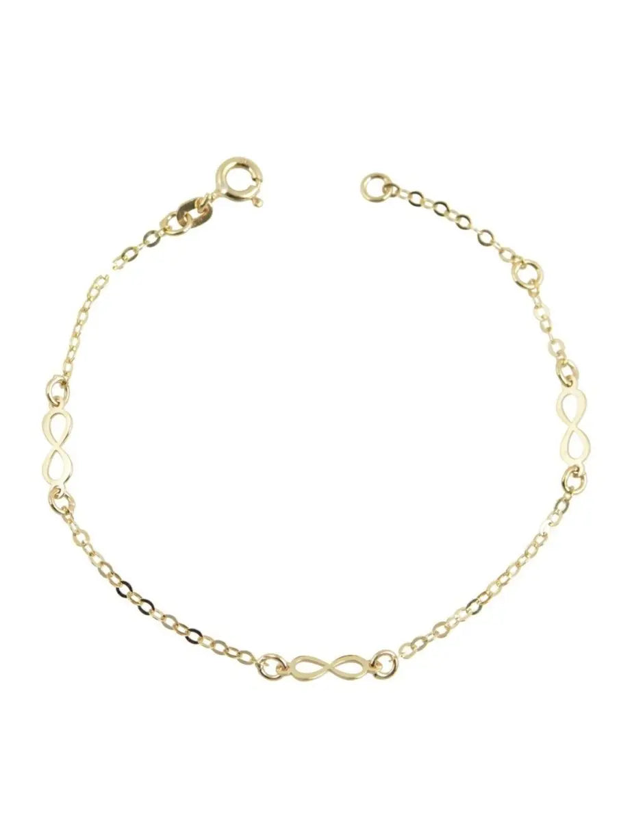 Βραχιόλι Παιδικό B322G Χρυσό Κ9 με Άπειρο - Κοσμηματοπωλείο Goldy