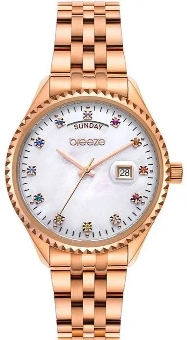 BREEZE 212251.4 Glacier Swarovski Rose Gold Stainless Steel Bracelet - Κοσμηματοπωλείο Goldy
