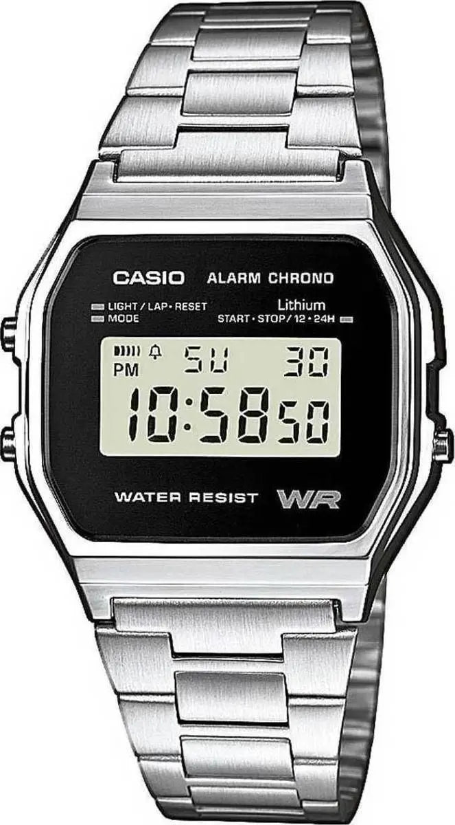CASIO A-158WEA-1EF Vintage Stainless Steel Watch - Κοσμηματοπωλείο Goldy