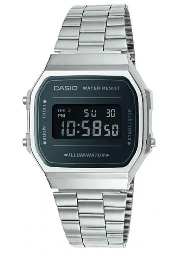 CASIO A-168WEM-1EF Vintage Stainless Steel Watch - Κοσμηματοπωλείο Goldy