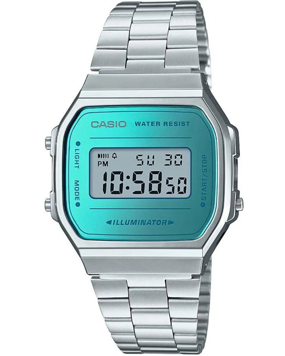 CASIO A-168WEM-2EF Vintage Stainless Steel Watch - Κοσμηματοπωλείο Goldy