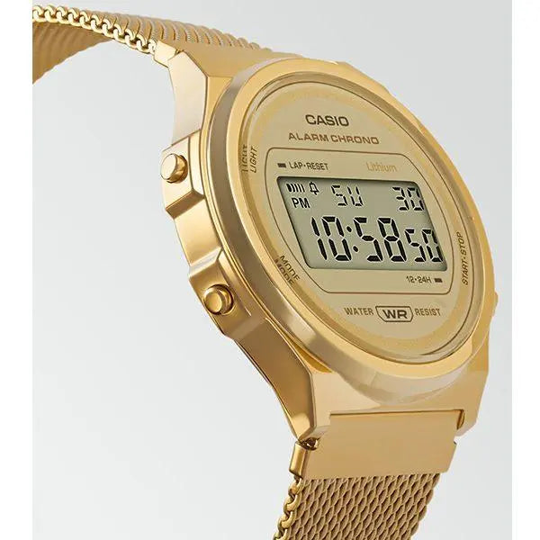 CASIO A-171WEMG-9AEF Vintage Gold Stainless Steel Watch - Κοσμηματοπωλείο Goldy