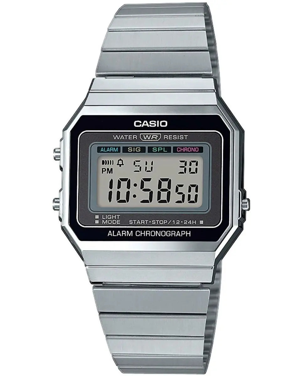 CASIO A-700WE-1AEF Vintage Stainless Steel Watch - Κοσμηματοπωλείο Goldy