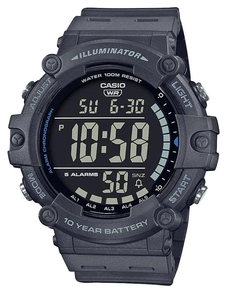 Casio AE-1500WH-8BVEF Digital Grey Rubber Strap - Κοσμηματοπωλείο Goldy