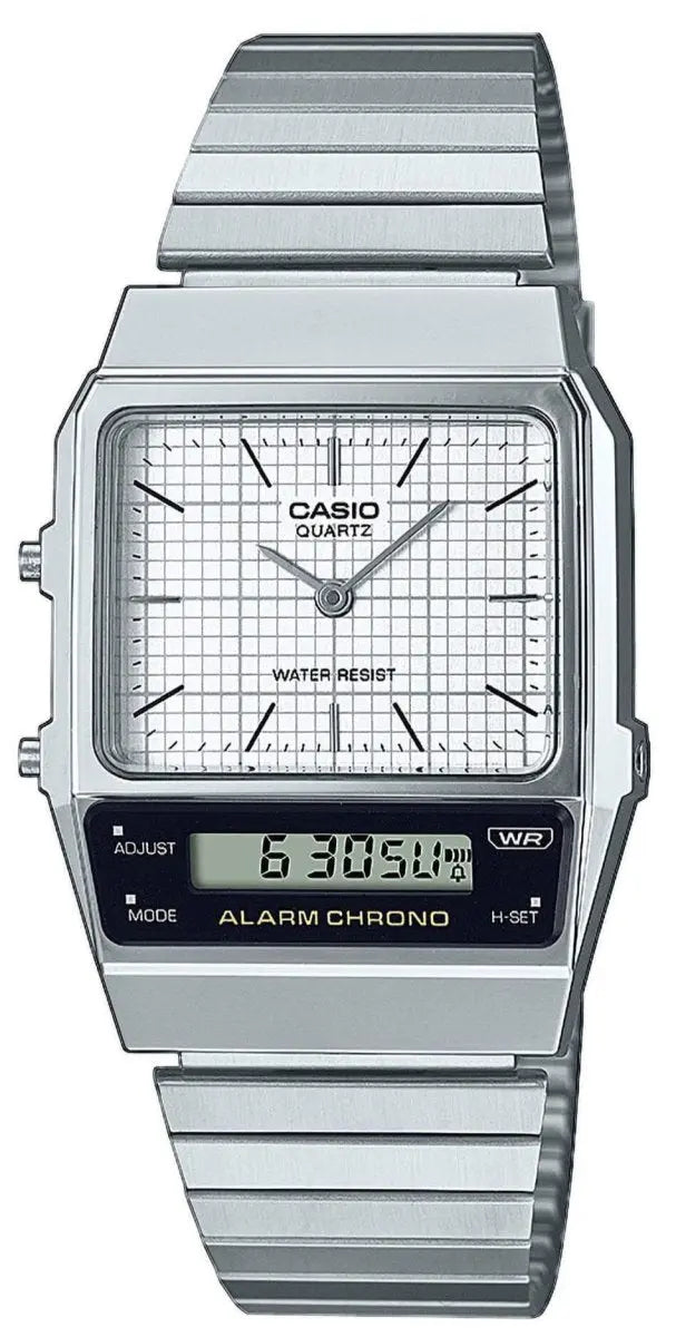 CASIO AQ-800E-7AEF Vintage Stainless Steel Watch - Κοσμηματοπωλείο Goldy