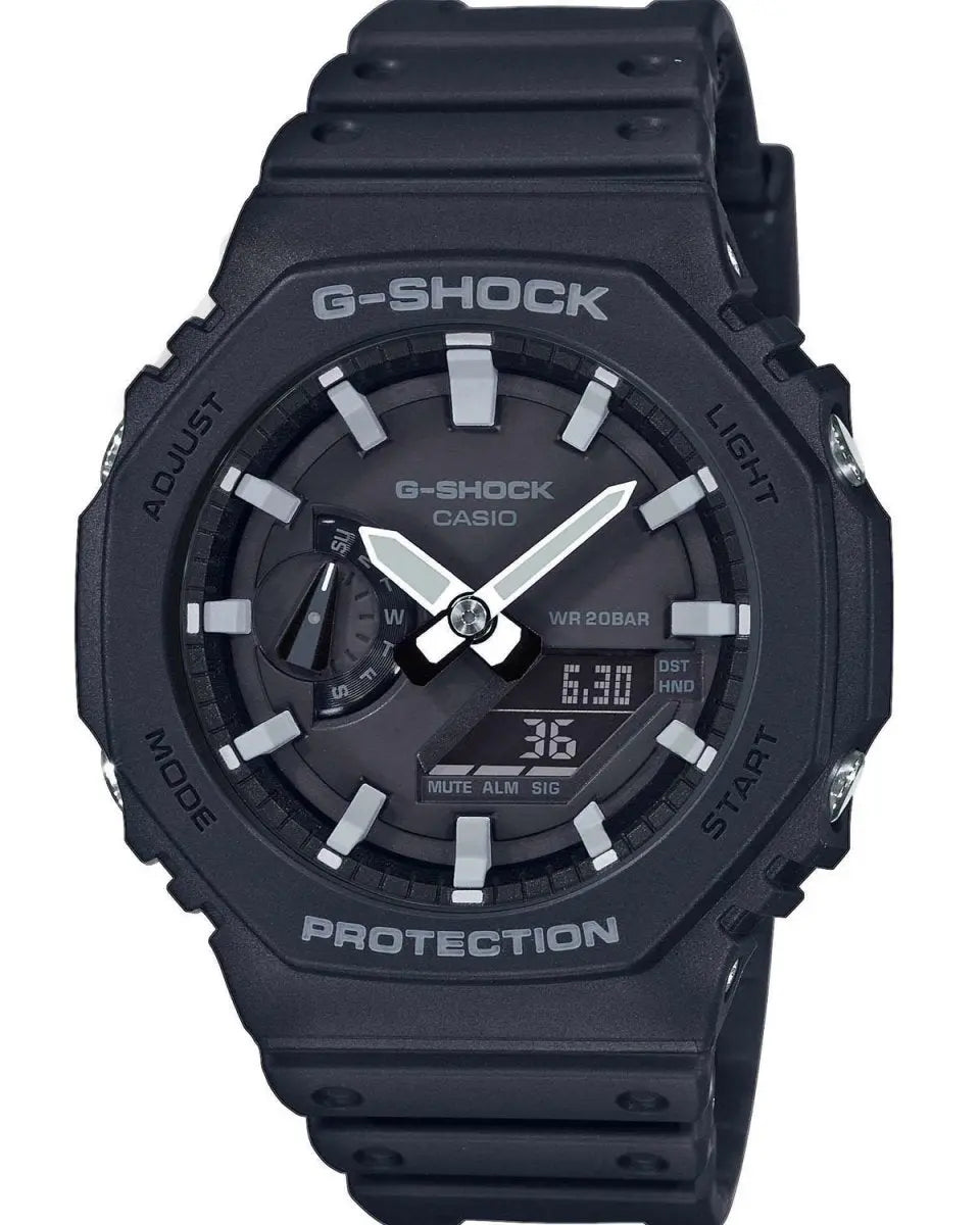 Casio GA-2100-1AER G-Shock Black Rubber Strap - Κοσμηματοπωλείο Goldy