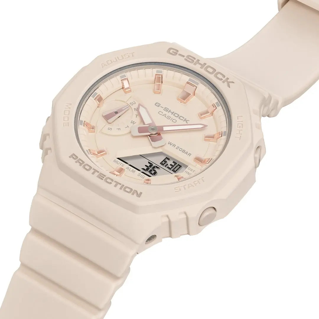 Casio GMA-S2100-4AER Chronograph Beige Rubber Strap - Κοσμηματοπωλείο Goldy