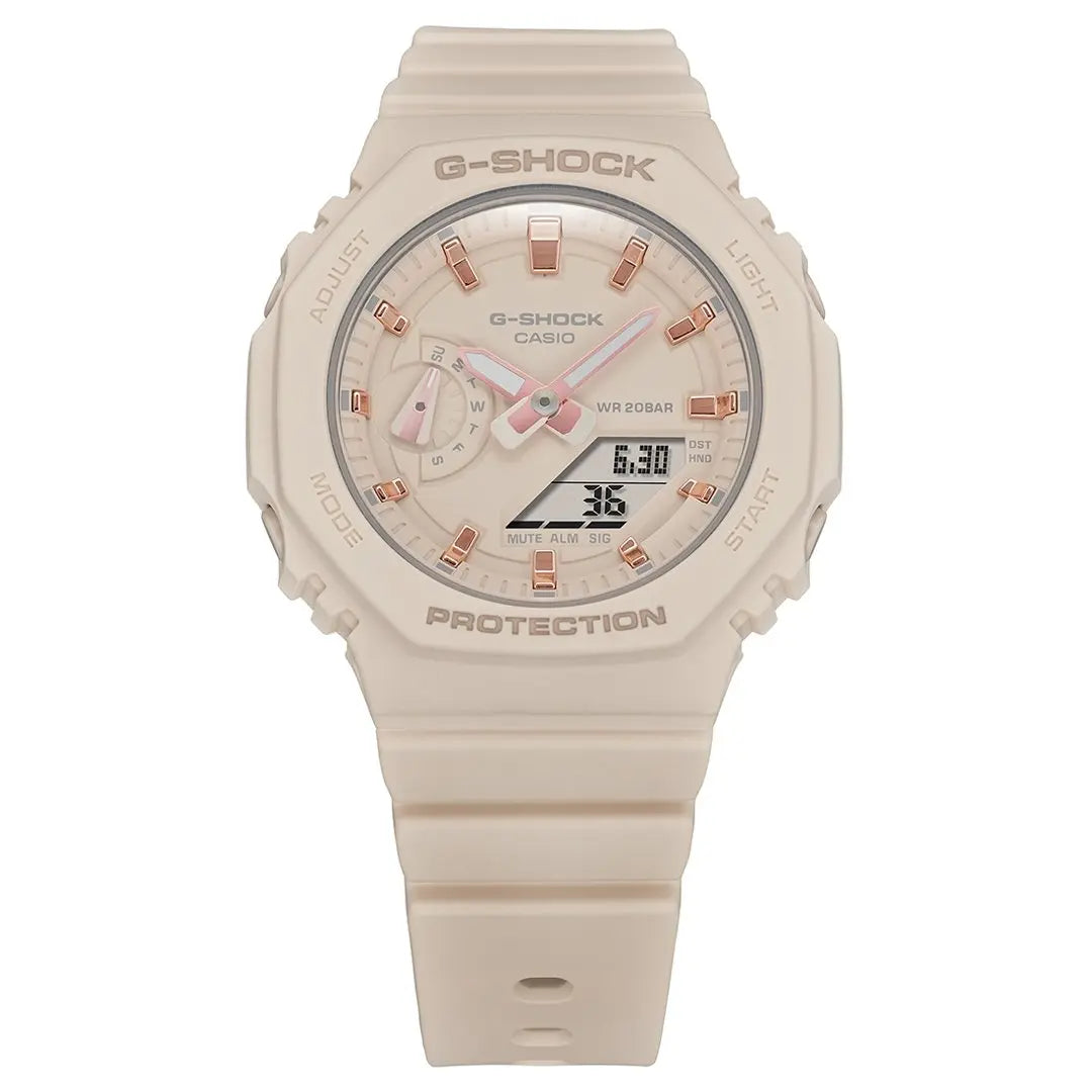 Casio GMA-S2100-4AER Chronograph Beige Rubber Strap - Κοσμηματοπωλείο Goldy