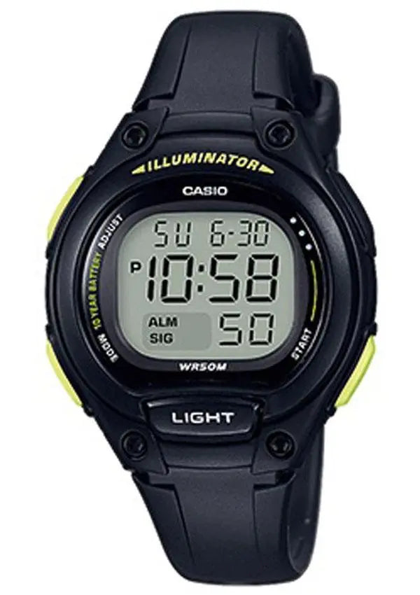 Casio LW-203-1BVEF Digital Black Rubber Strap - Κοσμηματοπωλείο Goldy