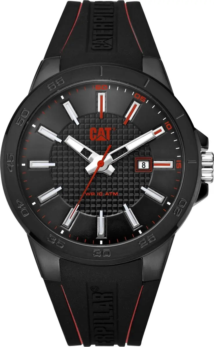 Caterpillar CC16121118 Stealth Black Rubber Strap - Κοσμηματοπωλείο Goldy