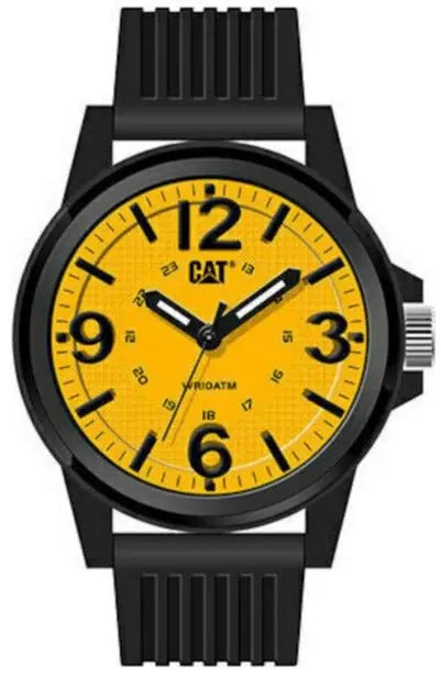 CATERPILLAR LF11121731 Groovy Black Rubber Strap - Κοσμηματοπωλείο Goldy