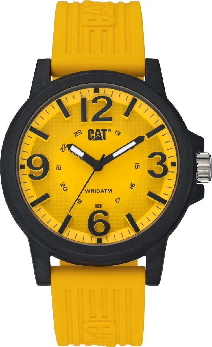 Caterpillar LF11127731 Groovy Yellow Rubber Strap - Κοσμηματοπωλείο Goldy