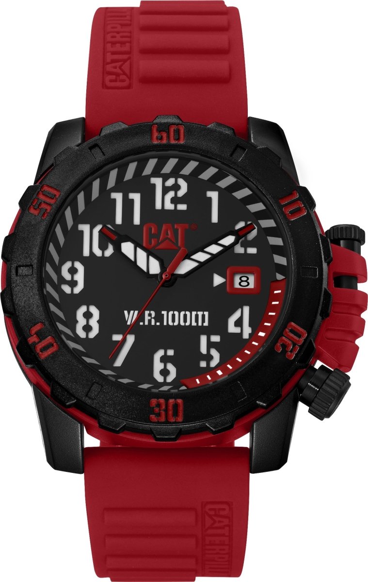 CATERPILLAR LK18128118 Barricade Red Rubber Strap - Κοσμηματοπωλείο Goldy