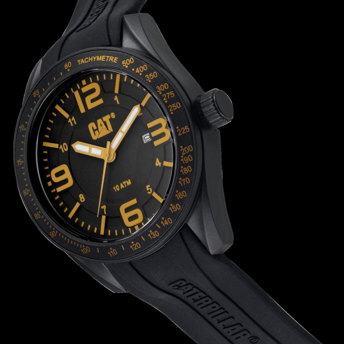 Caterpillar LQ16121137 Oceania Black Silicon Strap - Κοσμηματοπωλείο Goldy