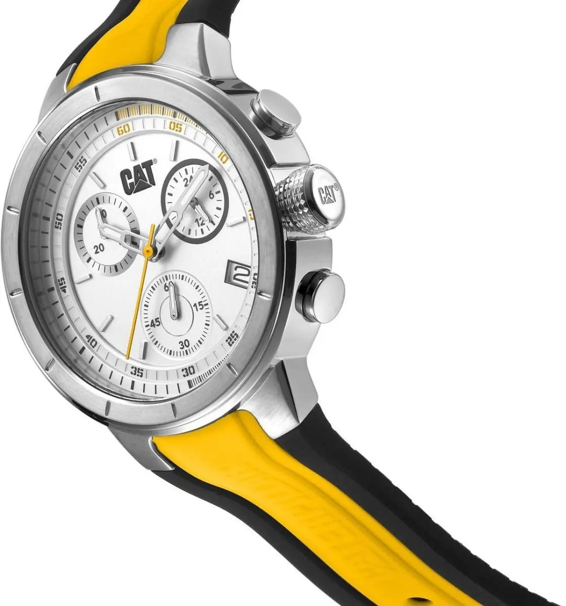 CATERPILLAR NA14327221 T8 Chrono Two Tone Silicone Strap - Κοσμηματοπωλείο Goldy