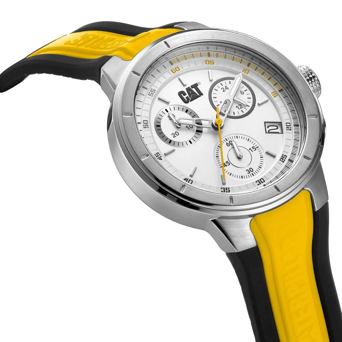 CATERPILLAR NA14327221 T8 Chrono Two Tone Silicone Strap - Κοσμηματοπωλείο Goldy