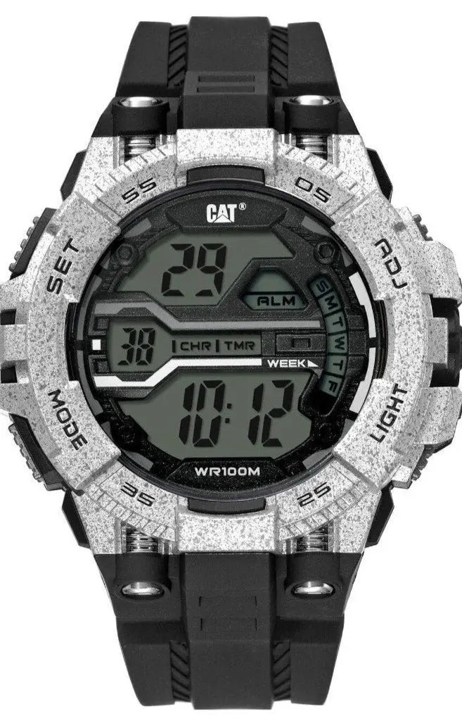 CATERPILLAR OA14721141 Bold Digital Black Rubber Strap - Κοσμηματοπωλείο Goldy