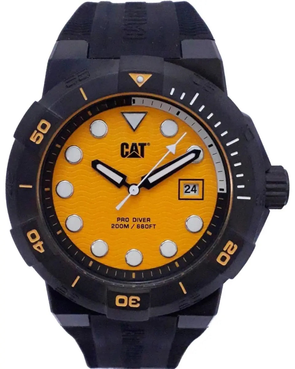 Caterpillar SI16121721 Shock Diver Black Rubber Strap - Κοσμηματοπωλείο Goldy