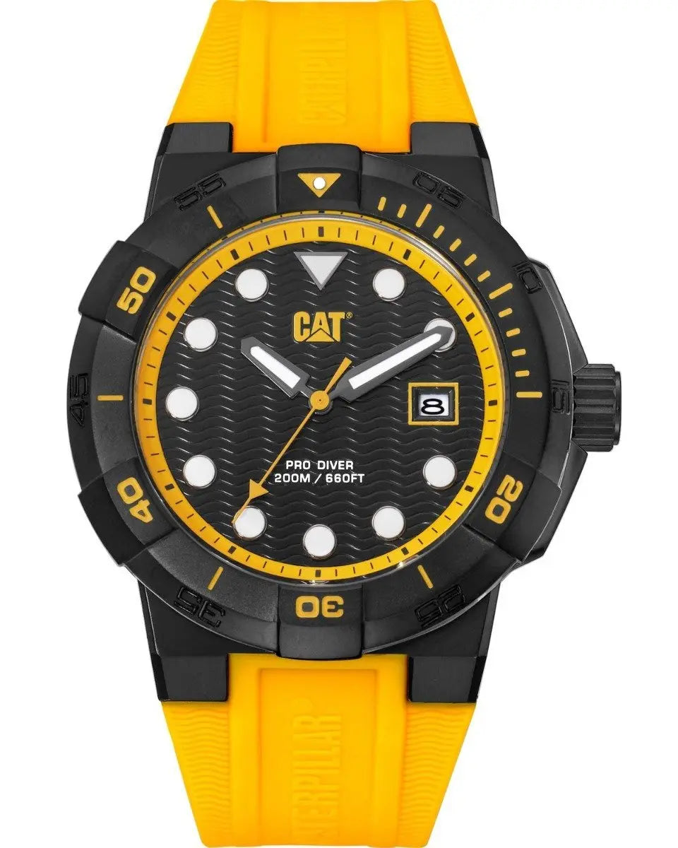 CATERPILLAR SI16127127 Shock Diver Yellow Rubber Strap - Κοσμηματοπωλείο Goldy
