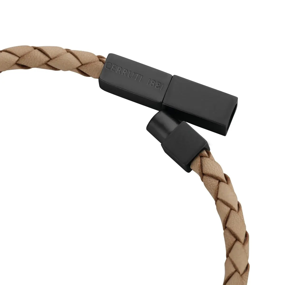 Cerruti CIAGB0001402 Chiselled Ανδρικό Βραχιόλι Από Ατσάλι και Δέρμα - Κοσμηματοπωλείο Goldy