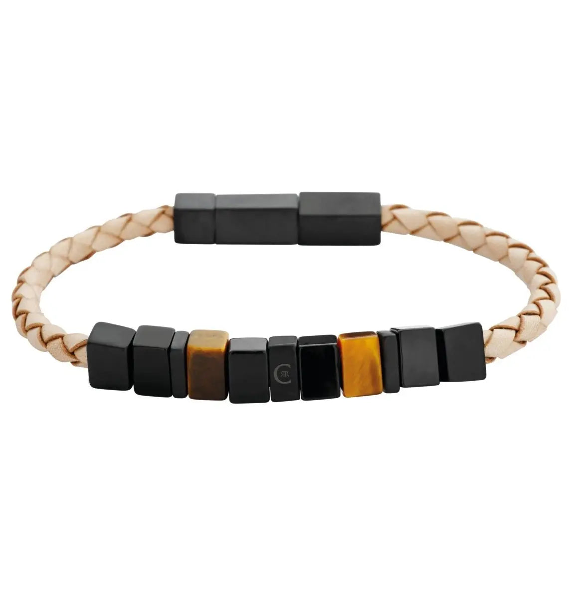Cerruti CIAGB0001402 Chiselled Ανδρικό Βραχιόλι Από Ατσάλι και Δέρμα - Κοσμηματοπωλείο Goldy