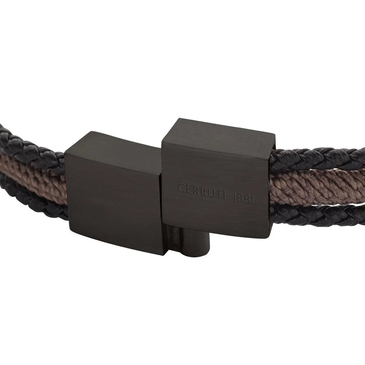 Cerruti CIAGB0002103 Cords Ανδρικό Βραχιόλι Από Ατσάλι και Δέρμα - Κοσμηματοπωλείο Goldy