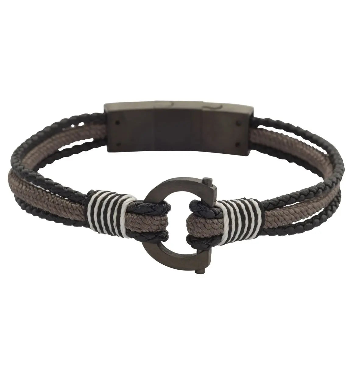 Cerruti CIAGB0002103 Cords Ανδρικό Βραχιόλι Από Ατσάλι και Δέρμα - Κοσμηματοπωλείο Goldy