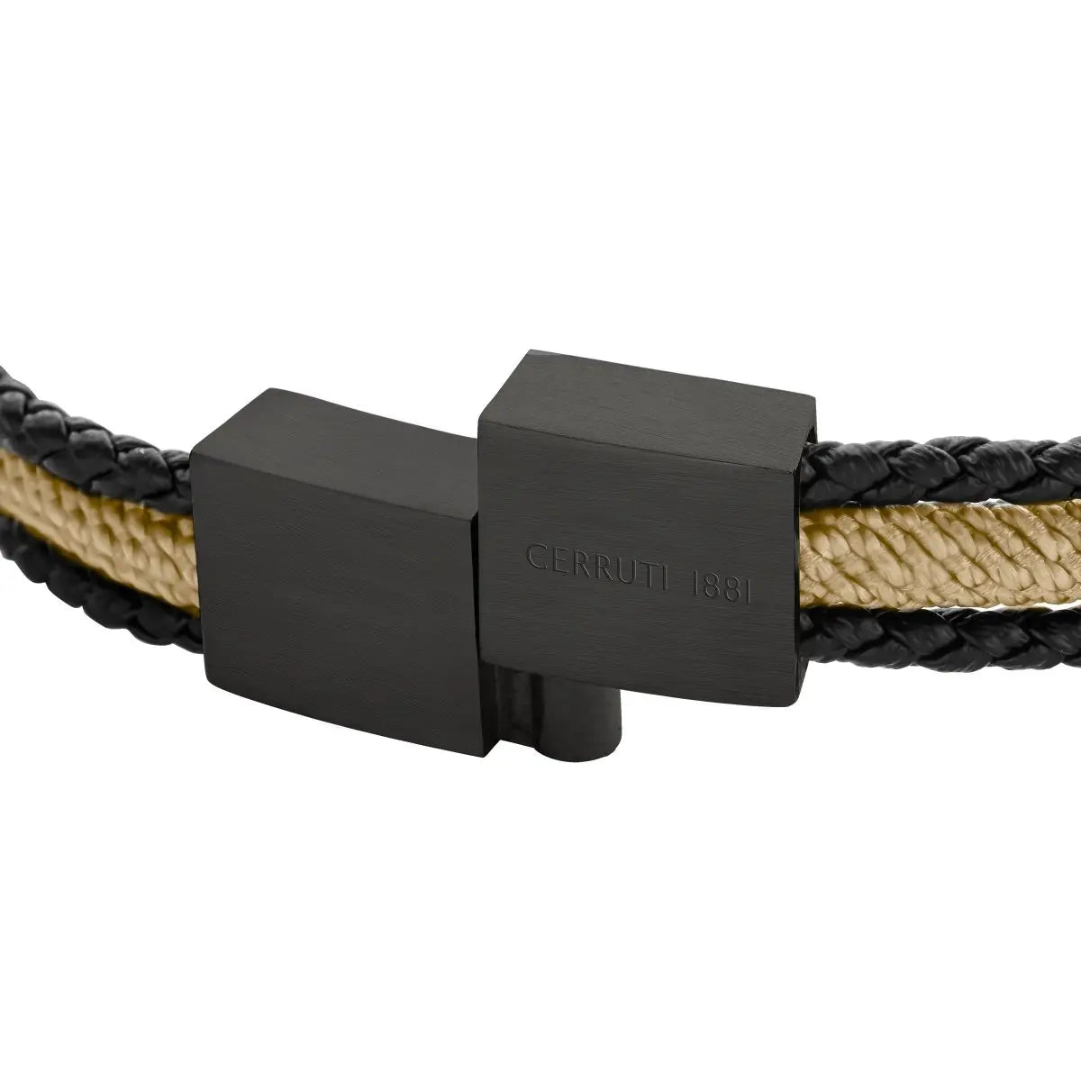 Cerruti CIAGB0002104 Cords Ανδρικό Βραχιόλι Από Ατσάλι και Δέρμα - Κοσμηματοπωλείο Goldy