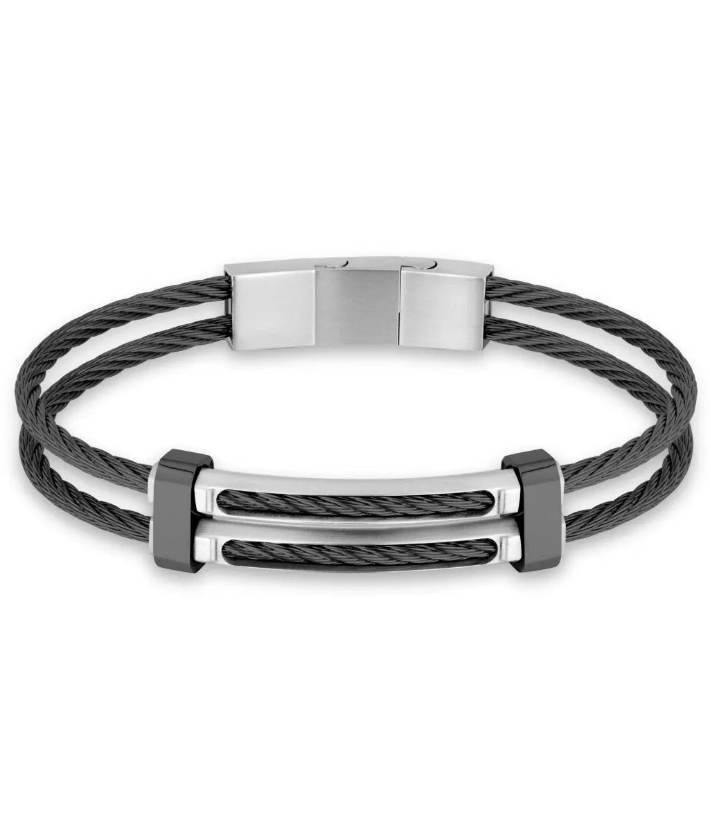 Cerruti CIAGB2208805 Double Cable Ανδρικό Βραχιόλι από Ατσάλι - Κοσμηματοπωλείο Goldy
