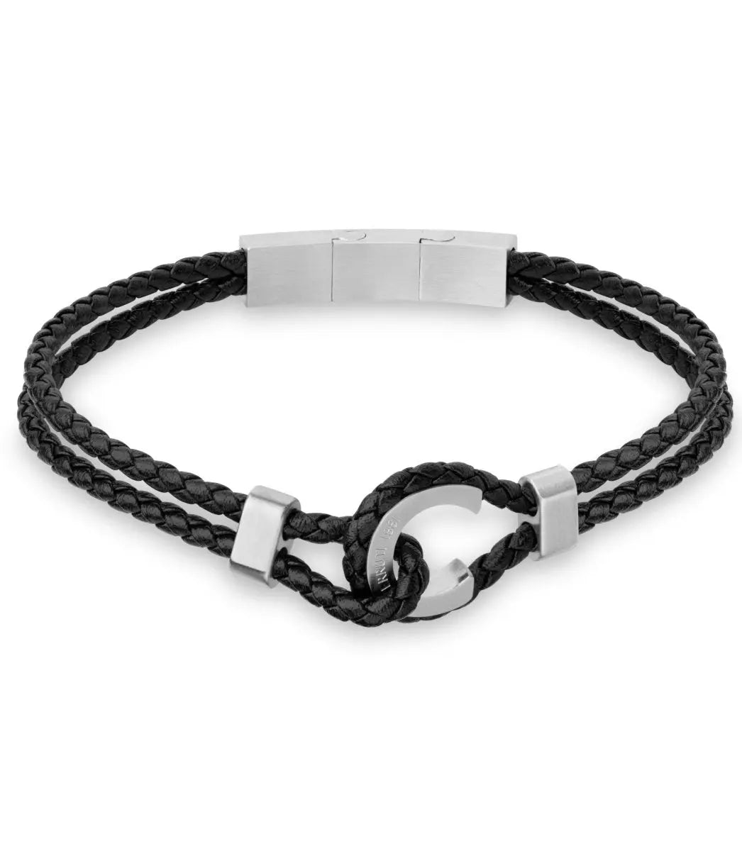 Cerruti CIAGB2210405 Ruby Ανδρικό Βραχιόλι από Ατσάλι και Δέρμα - Κοσμηματοπωλείο Goldy