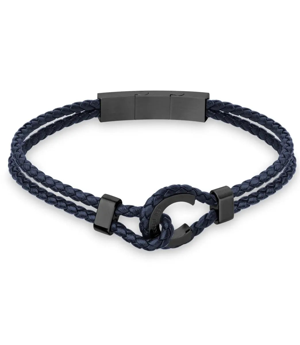 Cerruti CIAGB2210406 Ruby Ανδρικό Βραχιόλι από Ατσάλι και Δέρμα - Κοσμηματοπωλείο Goldy
