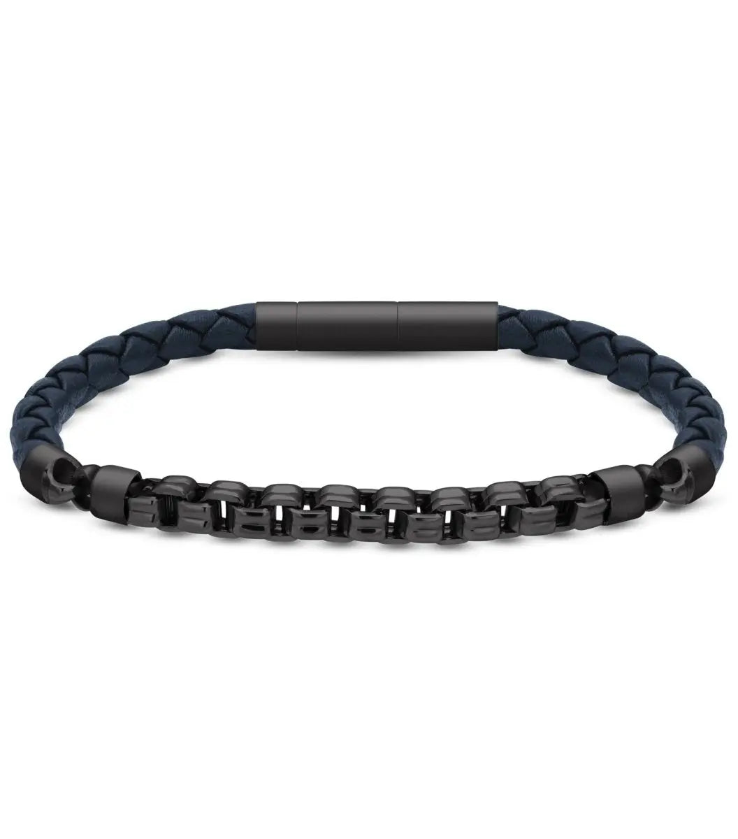 Cerruti CIAGB2211006 Walter Ανδρικό Βραχιόλι από Ατσάλι και Δέρμα - Κοσμηματοπωλείο Goldy