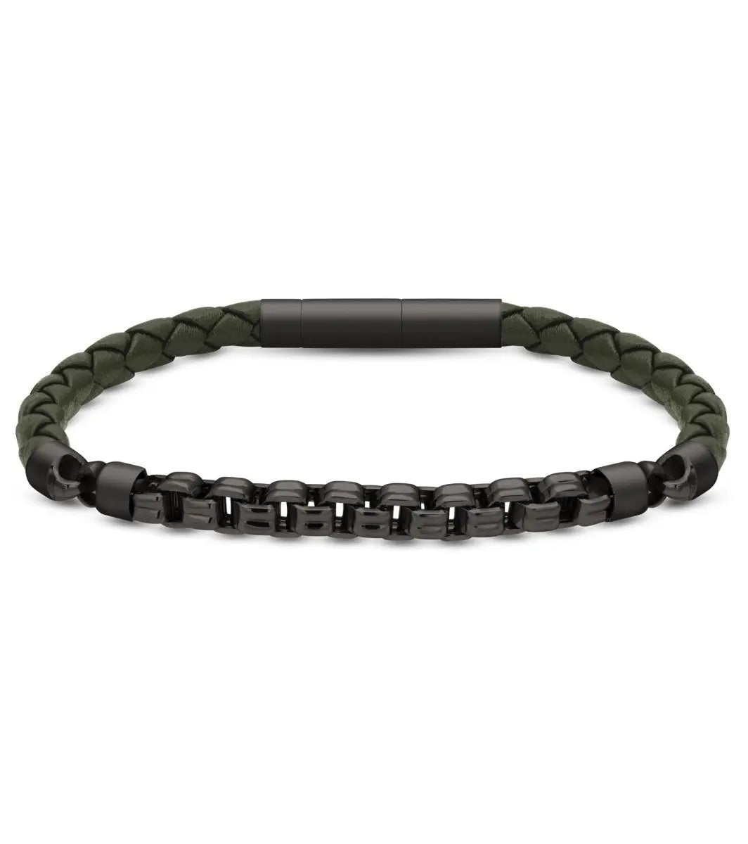 Cerruti CIAGB2211007 Walter Ανδρικό Βραχιόλι από Ατσάλι και Δέρμα - Κοσμηματοπωλείο Goldy