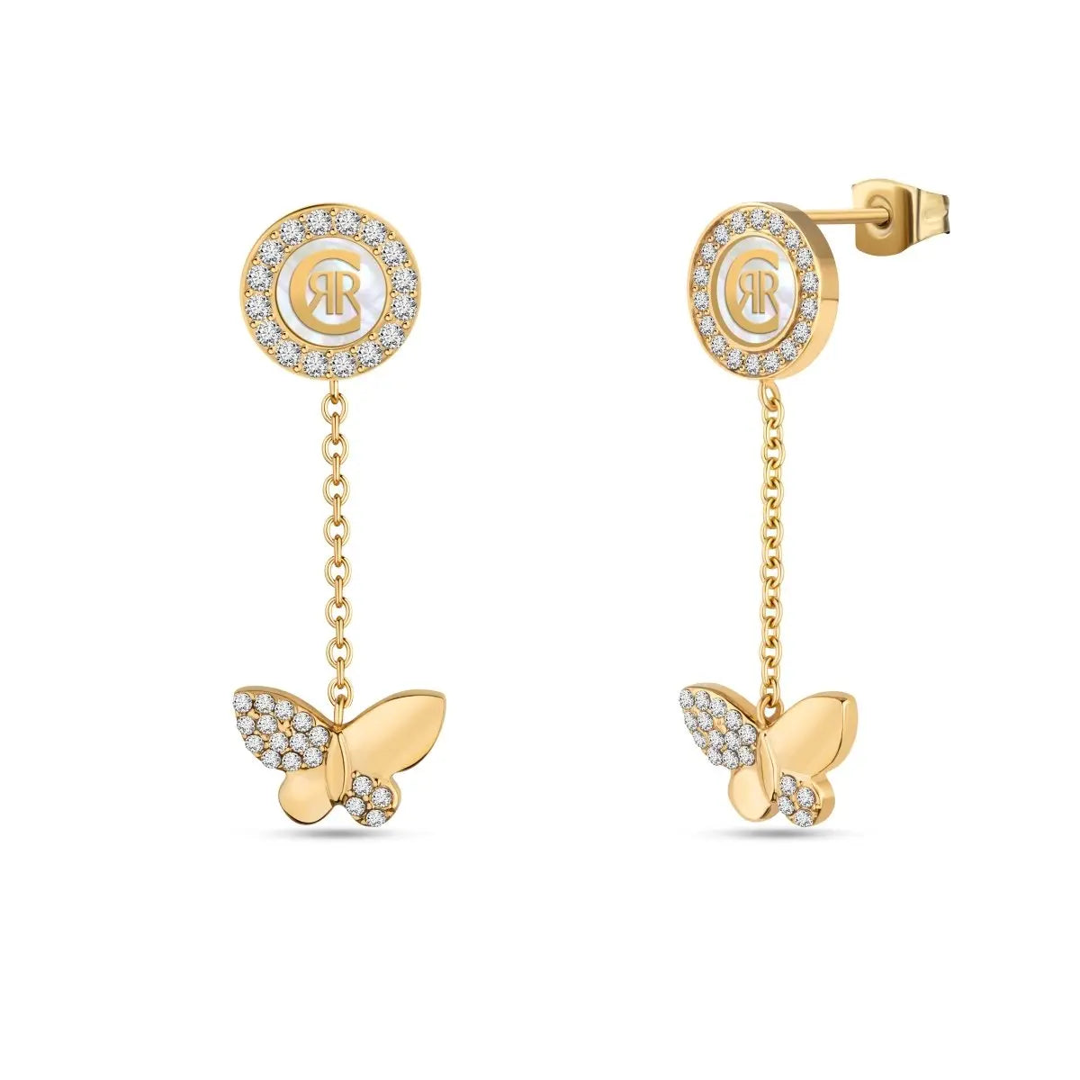 Cerruti CIJLE2216402 Butterfly 4.0 Σκουλαρίκια Από Επιχρυσωμένο Ατσάλι - Κοσμηματοπωλείο Goldy