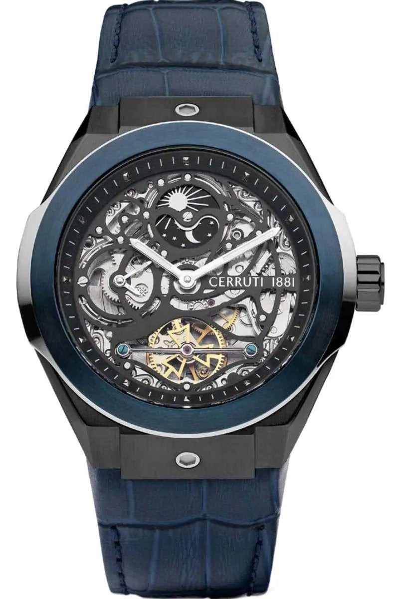 Cerruti CIWGE2207202 Ruscello Automatic Blue Leather Strap - Κοσμηματοπωλείο Goldy