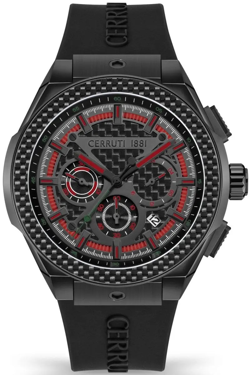 Cerruti CIWGO2112004 Ruscello Black Silicone Strap - Κοσμηματοπωλείο Goldy
