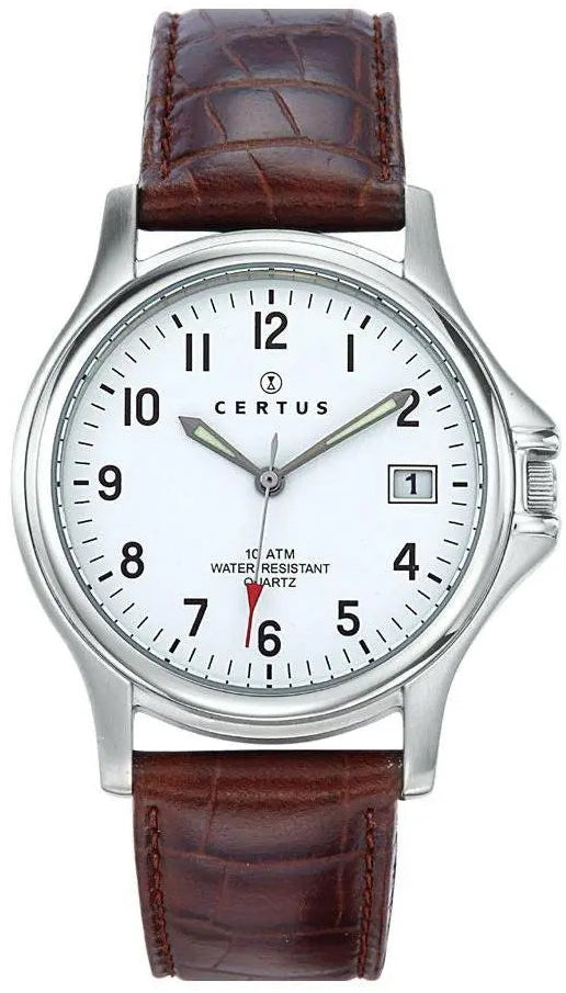 Certus 610424 Brown Leather Strap - Κοσμηματοπωλείο Goldy