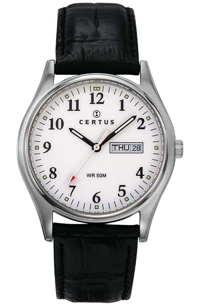 Certus 610464 Black Leather Strap - Κοσμηματοπωλείο Goldy