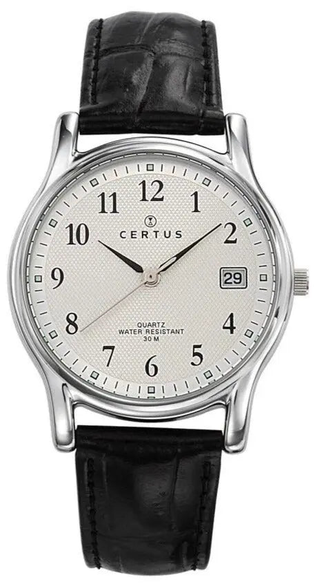 Certus 610590 Black Leather Strap - Κοσμηματοπωλείο Goldy