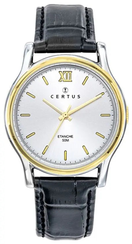 Certus 611298 Classic Black Leather Strap - Κοσμηματοπωλείο Goldy