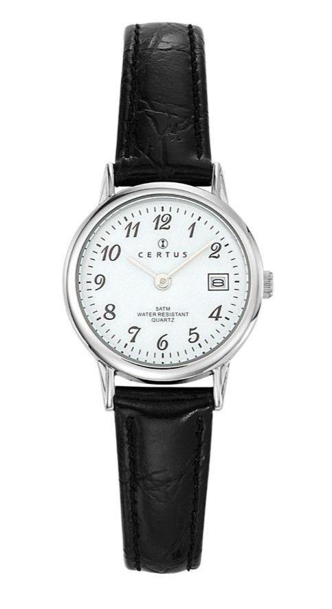 Certus 644391 Black Leather Strap - Κοσμηματοπωλείο Goldy