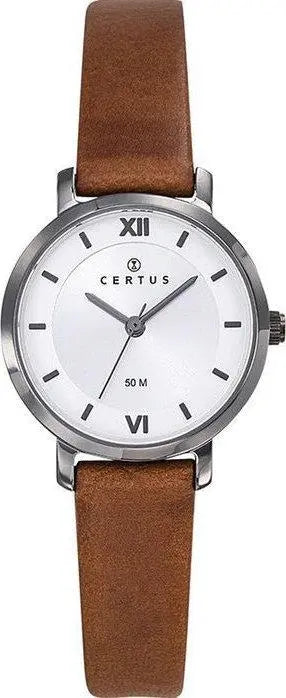Certus 644434 Brown Leather Strap - Κοσμηματοπωλείο Goldy