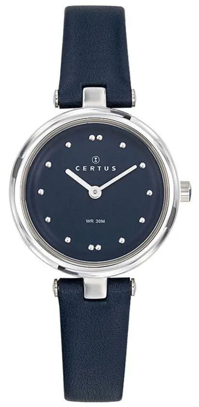 Certus 644441 Black Leather Strap - Κοσμηματοπωλείο Goldy