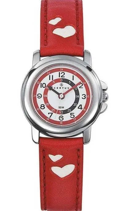 Certus 647451 Kids Red Leather Strap - Κοσμηματοπωλείο Goldy