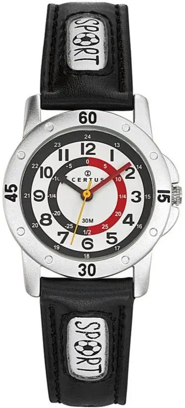 Certus 647540 Kids Black Leather Strap - Κοσμηματοπωλείο Goldy