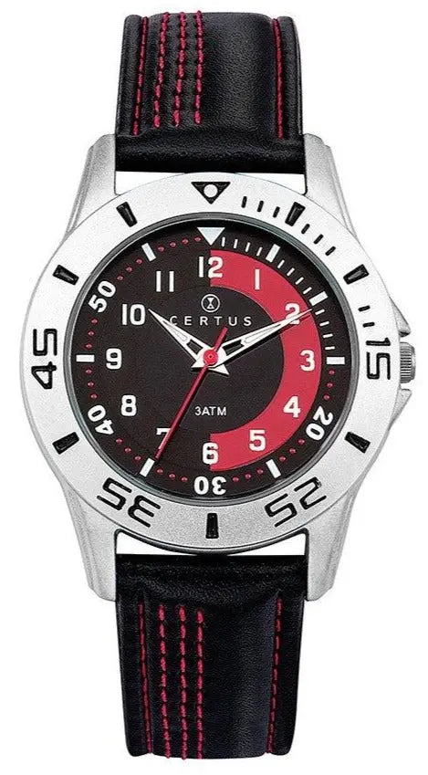 Certus 647575 Kids Black Leather Strap - Κοσμηματοπωλείο Goldy