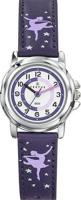 Certus 647616 Kids Purple Leather Strap - Κοσμηματοπωλείο Goldy