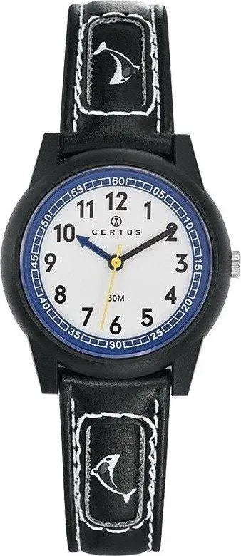 Certus Kids 647585 Black Leather Strap - Κοσμηματοπωλείο Goldy